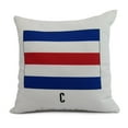 thumbnail image 2 of Simply Daisy, 16" x 16" Multi All Over Toss Larger, Geometric Print Outdoor Pillow, Red, 2 of 2