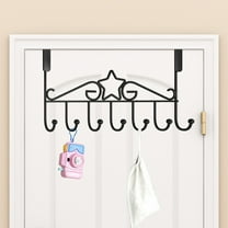 Miogawg Over The Door Hooks, Sturdy Door Hanger, Large Over The Door Towel Rack With 7 Hooks, Heavy Duty Easy To Install, For Bathroom, Bedroom，Kitchen，Hanging Towels, Coats