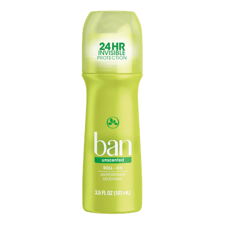 Ban Unscented Roll-On Deodorant 3.5 oz