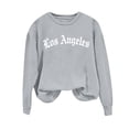 thumbnail image 3 of Ounisa Fall Winter Women's Letter Printed Graphic Crewneck Sweatshirts Casual Loose Long Sleeve Pullover Tops, 3 of 3