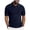 Navy, variant on Mens Ribbed Knit Polo Shirt Classic Design Short Sleeve Collared Golf Casual Vacation Tops(AG,S)