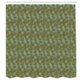 thumbnail image 2 of Ambesonne Tropical Shower Curtain, Exotic Leaves Silhouette, 69"Wx75"L, Fawn and Pale Reseda Green, 2 of 4