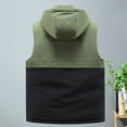 thumbnail image 5 of Stamzod Mens Outdoor Vest Winter Solid Color Sleeveless Oversized Vests with Hood Casual Athletic Jackets for Men Green O XXXL, 5 of 7