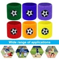 thumbnail image 3 of Pebbuoy 2Pcs Kids Sports Wristband Ball Embroidery Stretch Breathable Sweat Absorbing Boys Girls Knitted Basketball Volleyball Wrist Protector Sweatband, 3 of 7