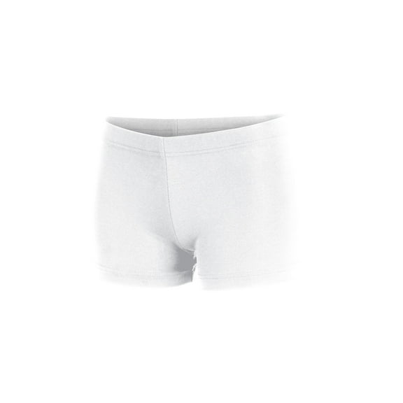 Chassé Women's Boy-Cut Cheerleading Briefs, Soft Mid-Rise Athletic Shorts   (AL, White)