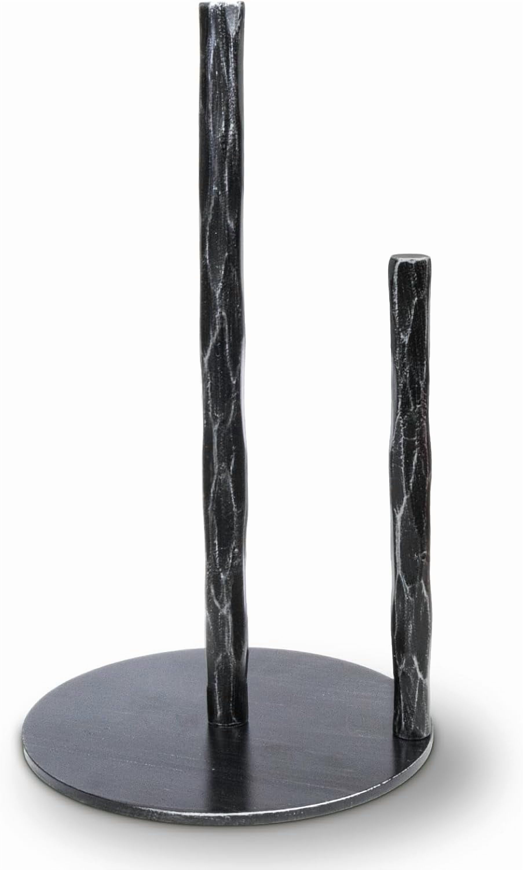 Paper Towel Holder, Hand-Forged Vintage Black Paper Towel Stand Holder, Kitchen Heavy Duty Solid Metal Countertop Roll Paper Organizer