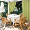 thumbnail image 2 of 1 Panel Outdoor Curtains for Patio Waterproof 54"x108" Vintage Fruit Green Weatherproof Privacy Outsides Curtains, Farmhouse Retro Solid Color Linen Texture Grommet Thermal Drapes for Cabana Porch, 2 of 8