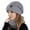 Grey, variant on Women Knitted Hat Cold Weather Cycling Windproof Warm Cap Design for Winter Outdoor Activities