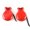 Red, variant on 2 Pcs Flamenco Dance Castanets with String Spanish Castanet Hand Percussion Instrument Musical Toy for Kids Adults