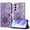 Purple, variant on ELEHOLD Case for Samsung Galaxy A26 5G, Sunflower Embossed Leather Wallet Case with Magnetic Closure & Kickstand,Rosegold