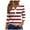 Brick Red, variant on PMVFHDE Women's Three Quarter Sleeve Neck Print Tshirt Ladies Daily Summer Striped Basic Button Down Oversized Loose Comfort Soft Lightweight Tunic Blouses Tops Shirts Classic Versatile Grey,L