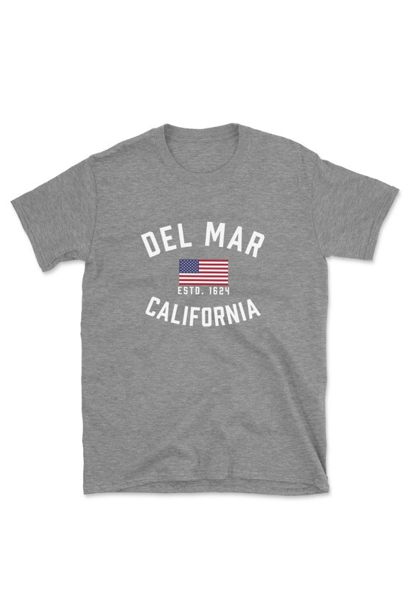 Del Mar California Patriot Men's Cotton T-Shirt