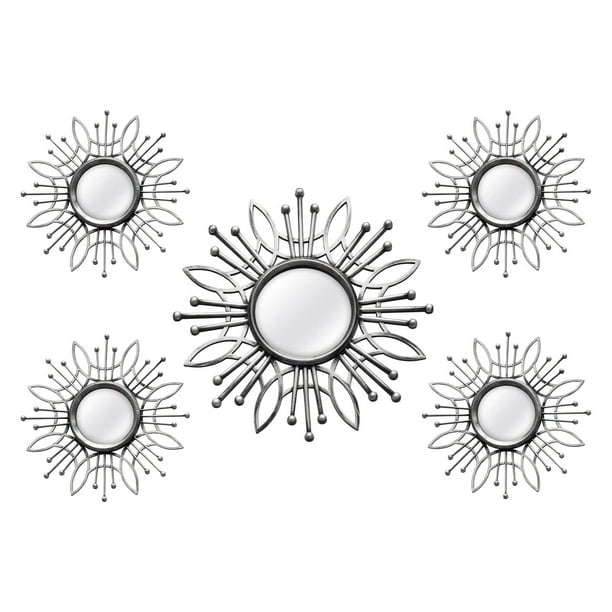 Stratton Home Decor 5 Piece Silver Burst Wall Mirror Com - Stratton Home Decor Sunburst Wall Mirror Stratton Home Decor 5 Piece Silver Burst Wall Mirror Com - Stratton Home Decor Sunburst Wall Mirror