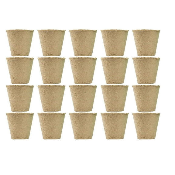 EZPXFCI 20 Pack Peat Pots, Biodegradable Plant Starter Pots with Plant Labels, Germination Station Starter Cups, Disposable Plant Pots for Seedlings, Flowers, Vegetables Seeds