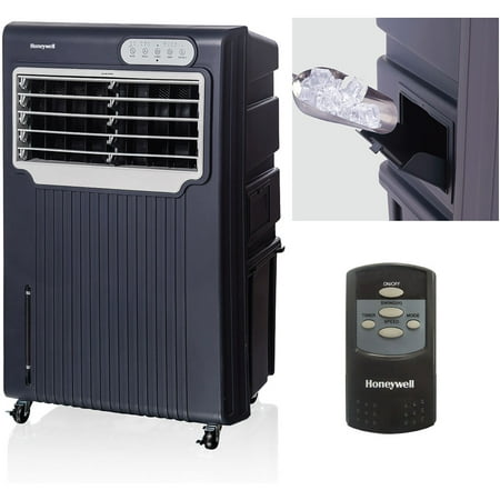 Honeywell CO70PE 588 CFM 342 sq. ft. Indoor/Outdoor Portable Evaporative Air Cooler (Swamp Cooler) with Remote Control,