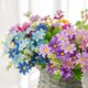 thumbnail image 2 of Flores artificiales, 2 manojos de plantas de balcón y de interior, flores de plástico, 2 of 5