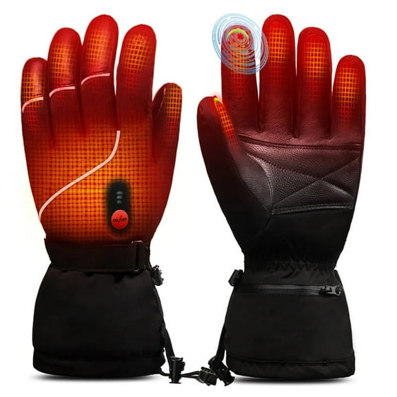 SAVIOR Heated Gloves for Men Rechargeable Waterproof Winter,Machine Washable Electric Heating Ski Glove for Hiking Motorcycling Camping Fishing Cold Weather Hand Warmers