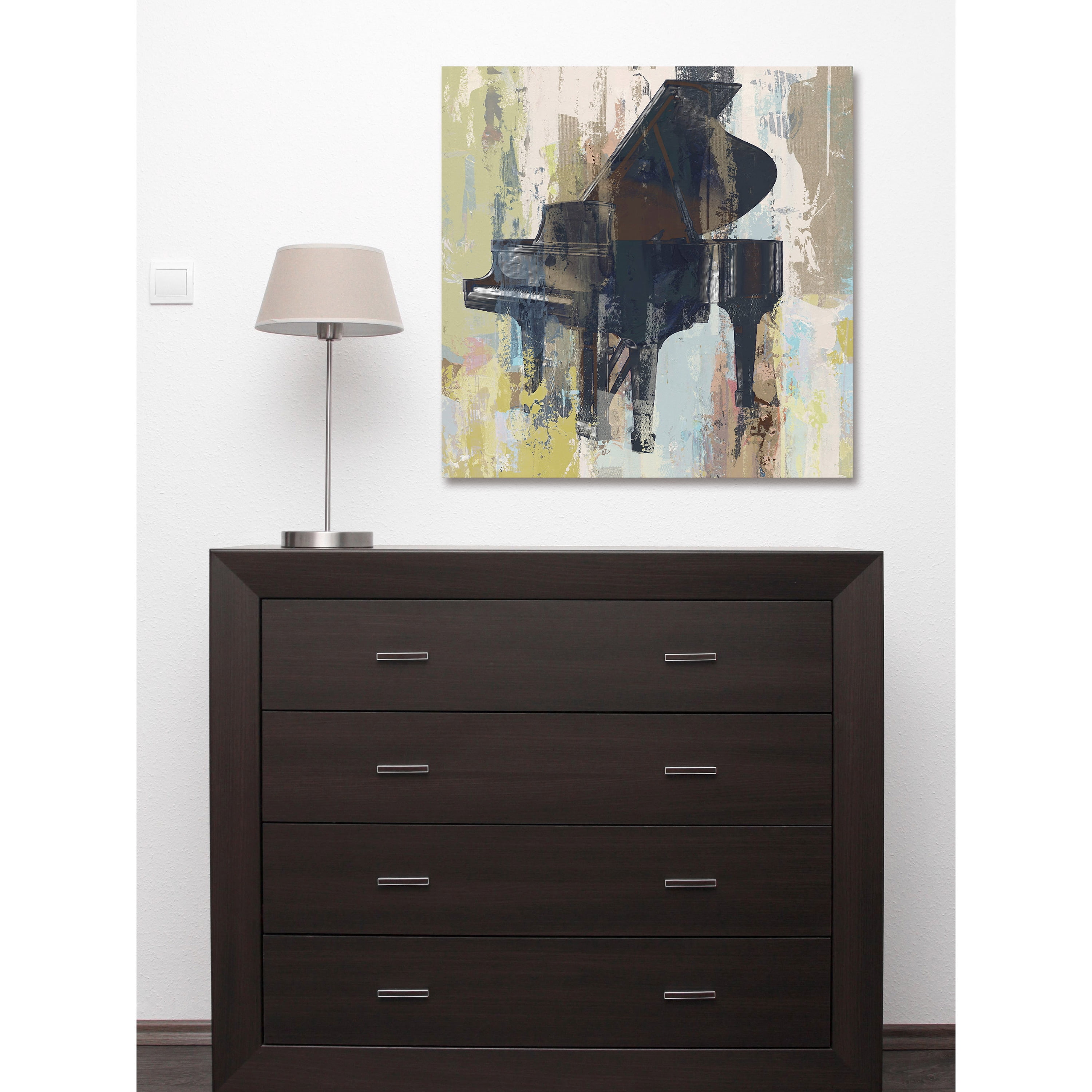 "Bluebird Piano" Painting Print on Wrapped Canvas