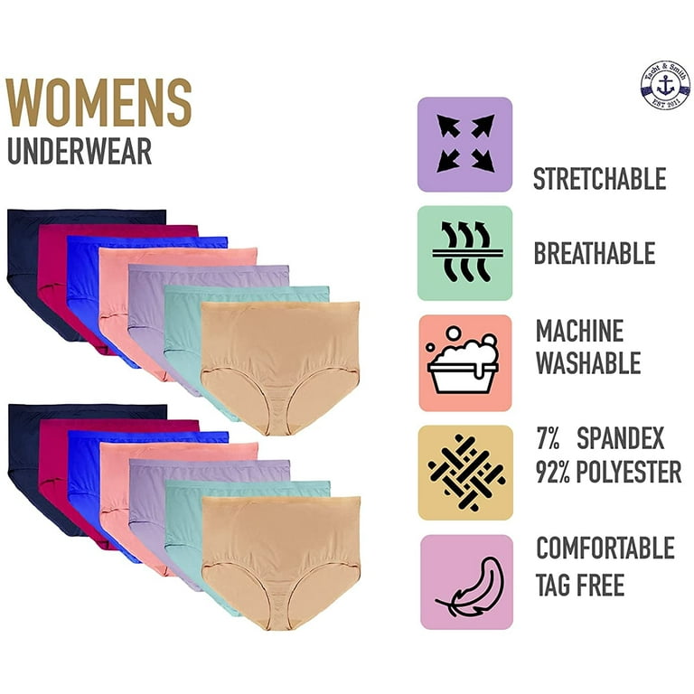 SOCKS'NBULK 48 Pack of Womens Underwear Panties in Bulk, Wholesale Ladies  Brief Underpants, Homeless Charity Donation (48 Pack, 4X-Large) 