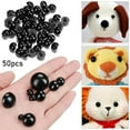 thumbnail image 6 of 50pcs DIY Crafts Plush toy Plastic Bears Needle Felting Dolls Accessories Animals Puppets making Black Safety Eyes 18MM, 6 of 8