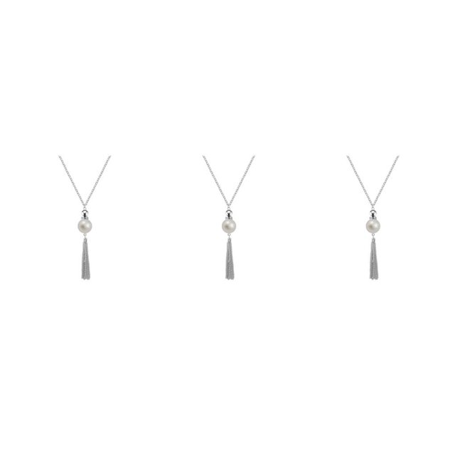 Qarigey Collar de cadena de moda ajustable con borlas Aleación única Estilo simple Gargantilla Día de San Valentín Collares para mujer Plata Type1 NO1 Qarigey CBP200350