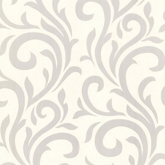 Brewster Damask Sage Hucklebee Wallpaper, 20.5-in by 33-ft, 56.4 sq. ft