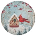 thumbnail image 3 of Ryvnso Cardinal Bird Christmas Round Plate Mats Dining Table Placemat Set of 4 for Holiday Decoration, 3 of 7