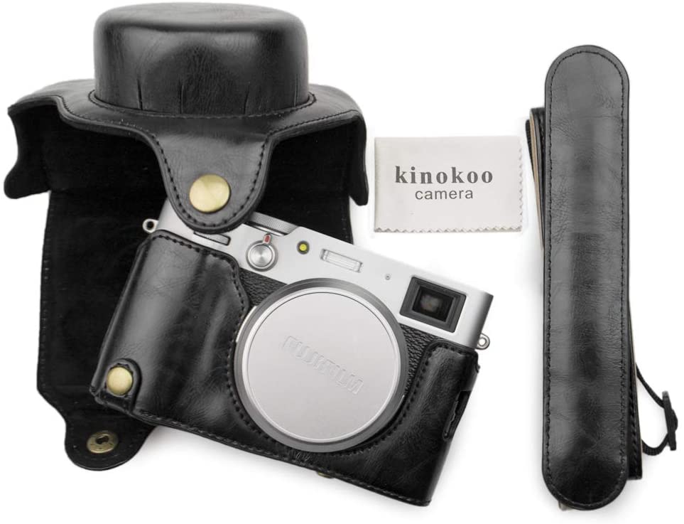 Fuji X100V Case Bag, MUZIRI KINOKOO PU Leather Case for Fujifilm X100V