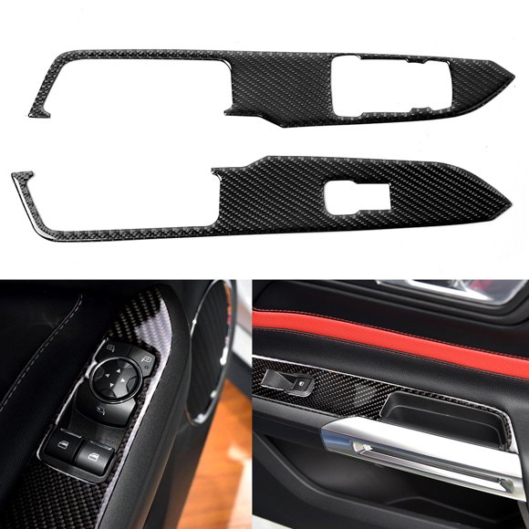 Window Lift Switch Cover Window Lift Control Frame Window Lift Button Trim Window Lift Button Panel Car Interior Trim 2pcs Window Lift Control Switch Panel Frame Cover Trim Fits