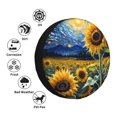 thumbnail image 4 of Pofeuu Starry Sky Sunflower Print Spare Tire Wheel Cover for Car Truck SUV Camper Universal Fit Spare Tire Cover RV Spare Tire Covers-15 inch, 4 of 6