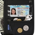thumbnail image 2 of Escalada 3 uds porta pasaporte de viaje RFID ID tarjeta hombro cuello bolsa (negro), 2 of 6