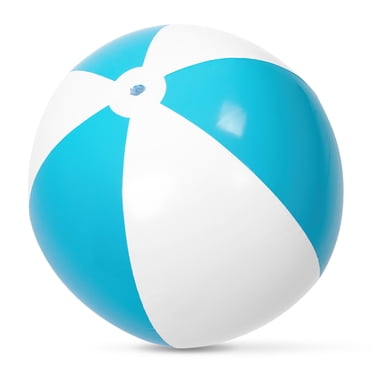 Sun's Out 16-Inch Beach Ball – Inflatable Pool Toy for Ages 3 , Light Blue