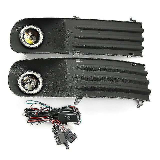 Luces antiniebla para coche, lámparas, rejillas Angel Eye + arnés Compatible Transporter T5 T28 T30 2003-2009
