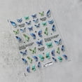 thumbnail image 4 of Pegatina acrílica grabada para uñas, diseño de mariposa verde y azul, deslizadores de transferencia de uñas autoadhesivos, envolturas para manicura, láminas Z0670, 4 of 4