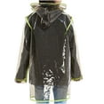 thumbnail image 4 of Zwiiyzr Boys Girls Transparent Hooded Rain Jacket Waterproof Raincoat for Children Outdoor Activities Kids Lightweight Comfortable Kids Rainwear 4-10Y Green, 4 of 4