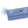 thumbnail image 2 of Monedero Bolso Cartera con solapa de PU para mujer con monedero de mariposa con bola de felpa (azul), 2 of 5