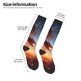 thumbnail image 4 of Haiem Red And Blue Fire Cloud Dragon Socks, Funny Novelty Crazy Design Cotton Socks Sports Socks Knee High Socks For Men, Women,1Pairs - Gift For Working Friends, 4 of 8