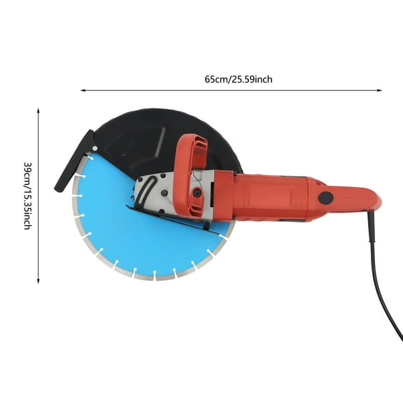 3000W 14 in Blade Electric Concrete Cutting Machine Circular Saws 3800R/Min with Water Pipe/Pump Wrench Saw Blade for Concrete Granite Tile Masonry Saws