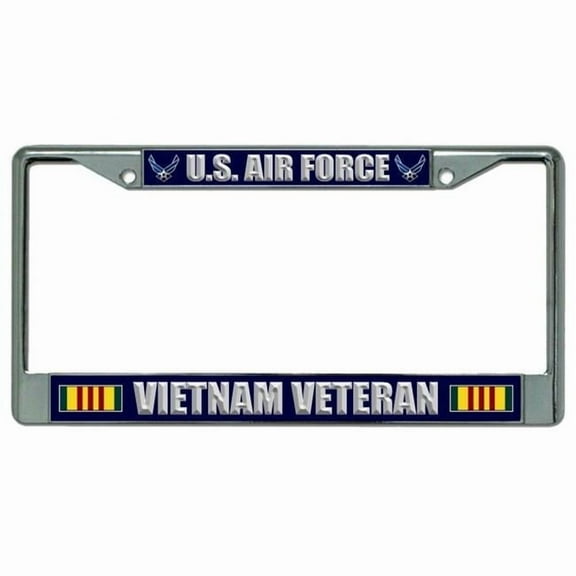U.S. Air Force Vietnam Veteran Chrome License Plate Frame