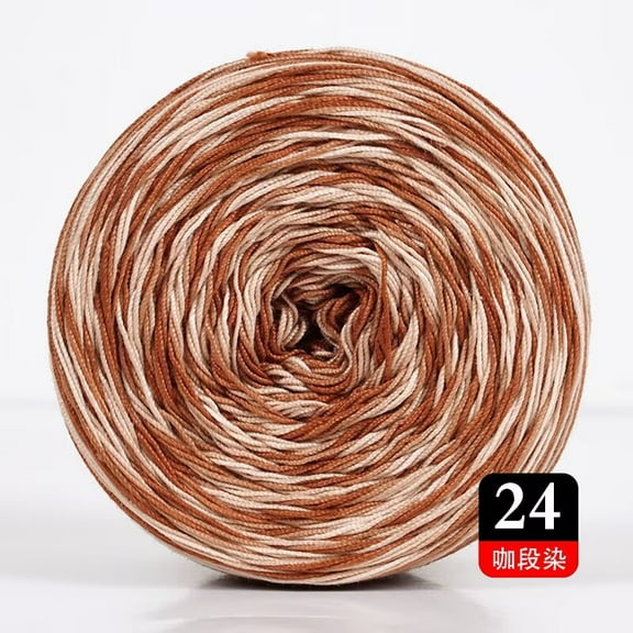 Namzi Soft Yarn for Crocheting - 1 roll Yarn Multicolor, Gradient Cotton Yarn, Ultra-Soft & Breathable, Ideal for Handcrafts, Yarn Category, Easy to Weave.brown