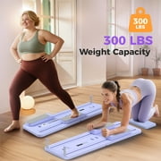 UPGO 5 in 1 Folding Pilates Board, Pilates Reformer Set with 300 LBS Weight Capacity, Portable Home Pilates for Woman (Purple)