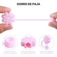 thumbnail image 3 of Juego de 5 Cubre Popotes para Termo, Tapa Popote, Silicona Cubierta Protectores Pajita, con Diseños Flores, Multicolor, 3 of 7