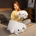 thumbnail image 2 of 45/55cm White Rabbit Squishy Doll Soft Cartoon Bunny Stuffed Long Ears Rabbit Plush Toy Cute Plump Animal Pillow Children Gift, 2 of 5