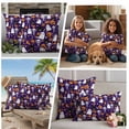 thumbnail image 5 of Halloween Purple Outdoor Waterproof Pillow Covers, Black White Ghost Orange Skull Pumpkin Decorative Square Throw Pillowcase Sofa Cushion Sham for Patio/Couch/Chair, 24"x24" 2 Pack, 5 of 8
