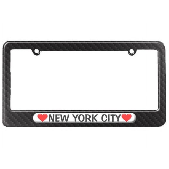 New York City Love with Hearts License Plate Frame