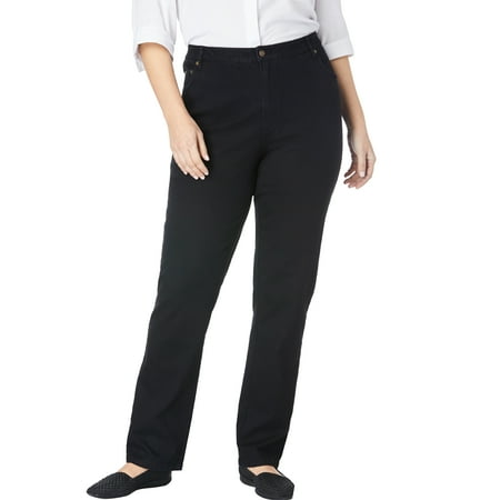 Woman Within Plus Size Petite Straight Leg Stretch Jean