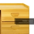 thumbnail image 6 of MoNiBloom Bamboo 3 Tiers 3 Drawers Beside Table, Modern Nightstand, Natural, for Bedroom, 6 of 10