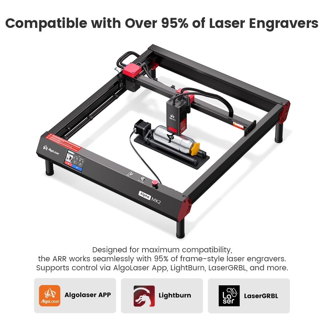 ARR1.0 Rotary Roller La/ser Engraver Y-axis Rotary Roller For Laser Cutting Machines Engraving Cylindrical Objects Cans