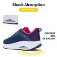 thumbnail image 4 of Women's Wide Toe Box Walking Shoes for Plantar Fasciitis, Arch Support Orthotic Wide Width Athletic Tennis Running Sneakers​​​ NavyPink Size 6, 4 of 5