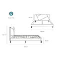 thumbnail image 4 of Base de Cama Queen Nooz con Cabecera Nooz Geometric Tapizada Azul, 4 of 6